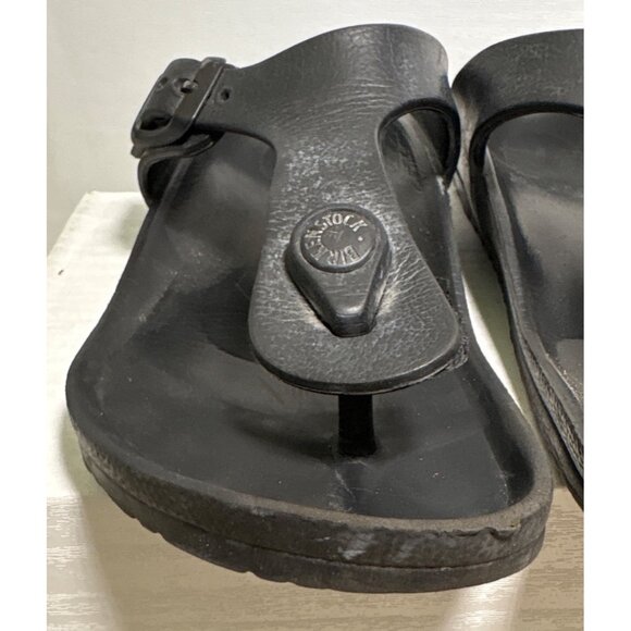 Birkenstock Kids Sandals Gizeh Black EVA Adjustable Strap Size 33 1.5-2 US - Picture 4 of 14